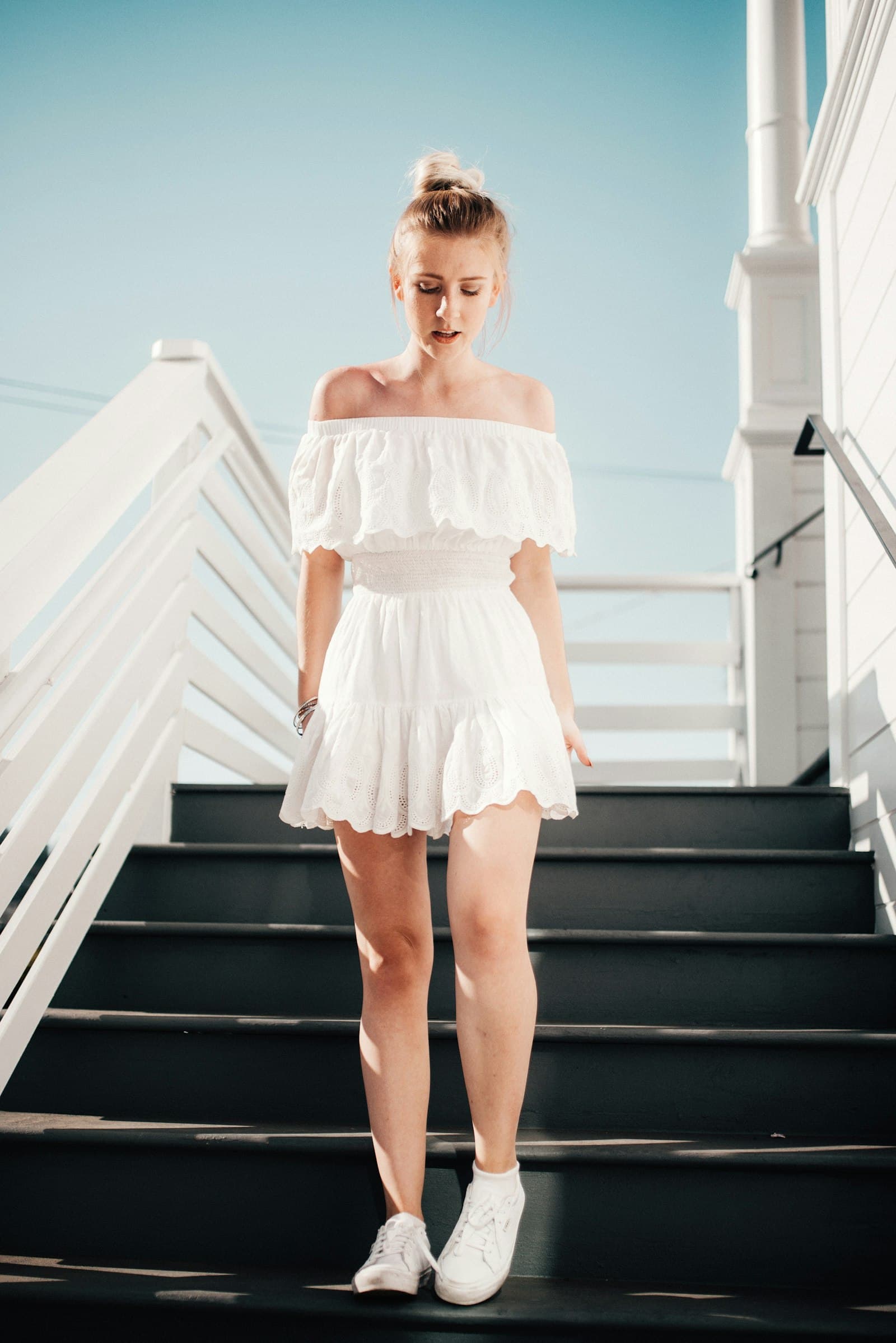 White summer dress from the ladies collection